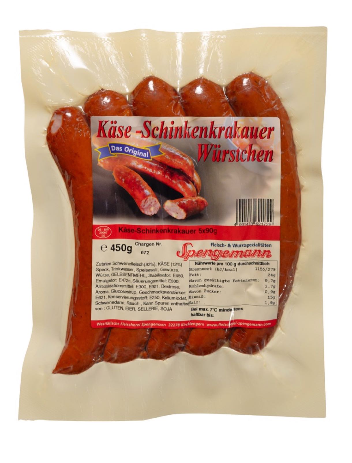 Käse_Schinkenkrakauer 5x90g