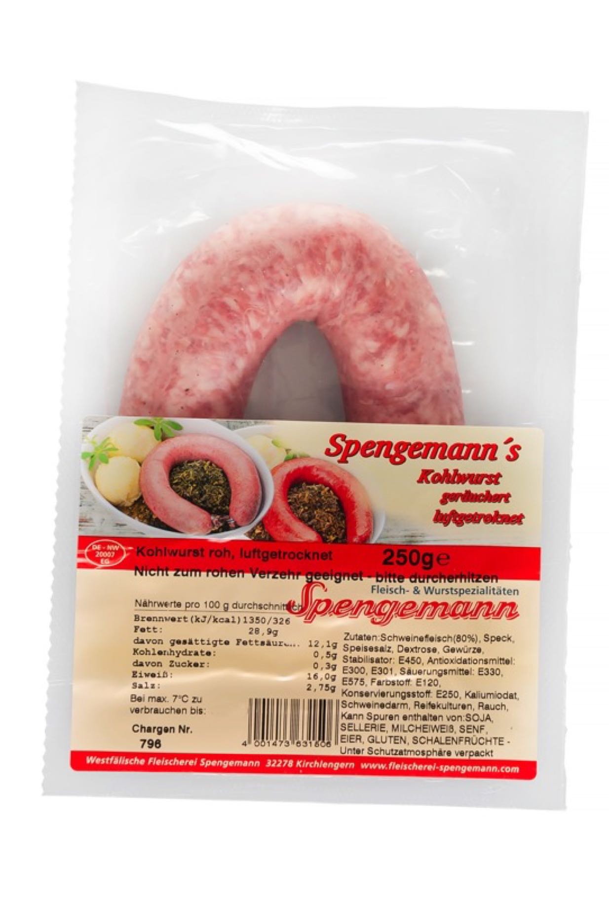 Kohlwurst roh luftgetrocknet 250g