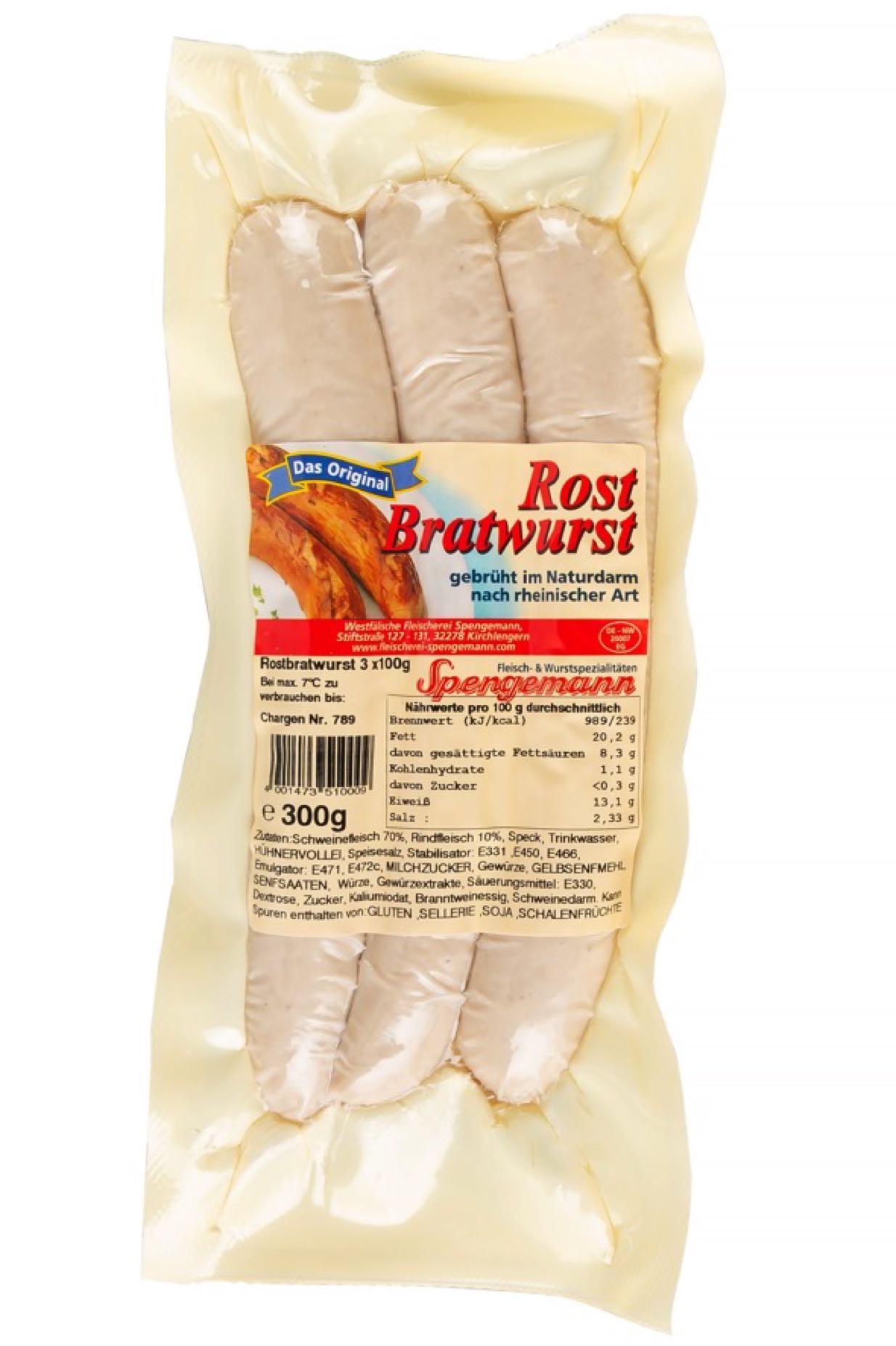 Rostbratwurst 3x100g 300g